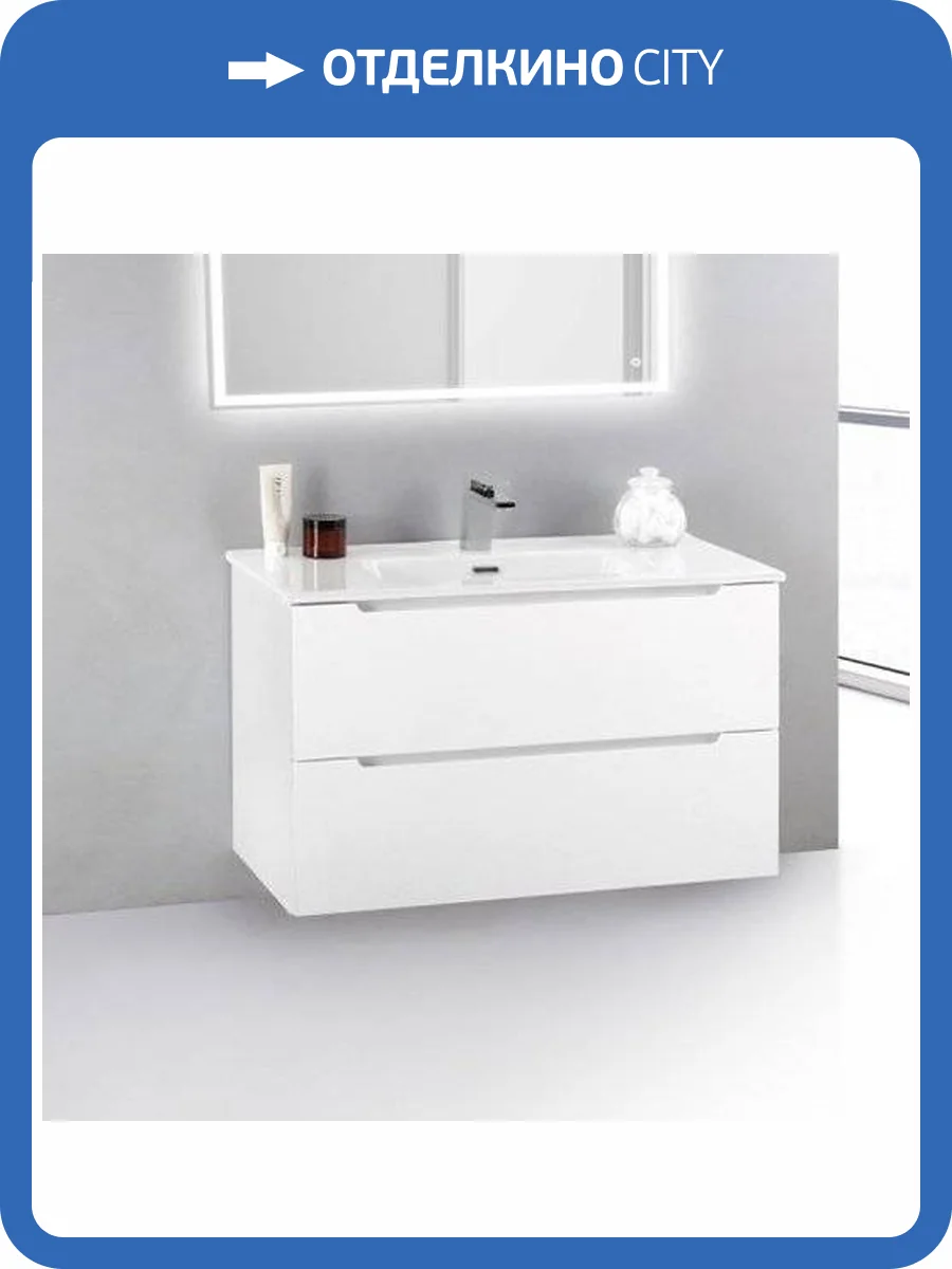 Тумба с раковиной BelBagno Etna 39 80 bianco lucido фото 6