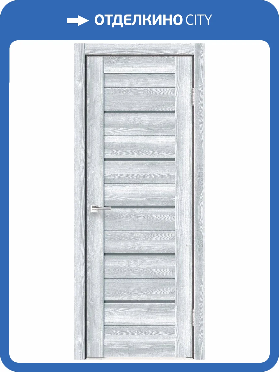 Дверное полотно экошпон VellDoris Новара горизонт VD016908 Мателюкс графит 800x2000 фото 2