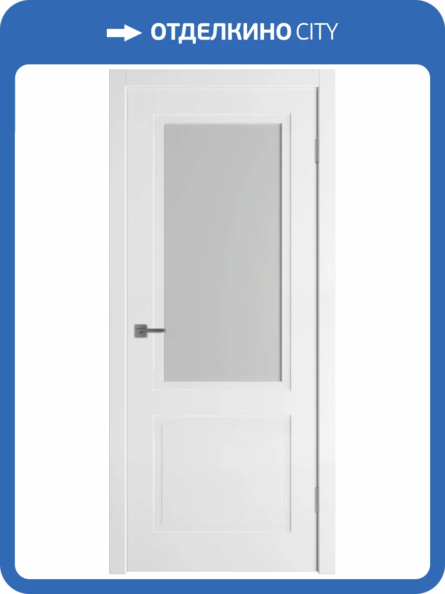 Межкомнатная дверь Владимирская Фабрика Дверей Flat 2 Polar стекло White Cloud 800x2000 фото 2
