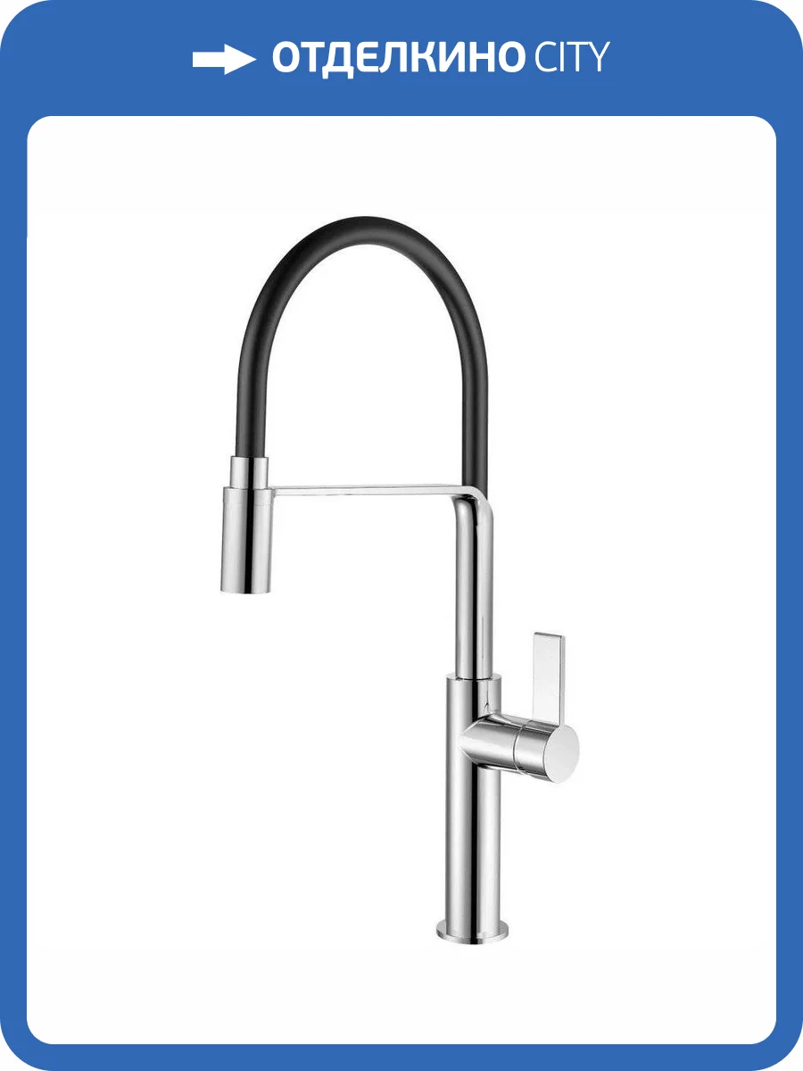 Смеситель для кухни Rush MS9035-35Black с гибким изливом, черный фото 4