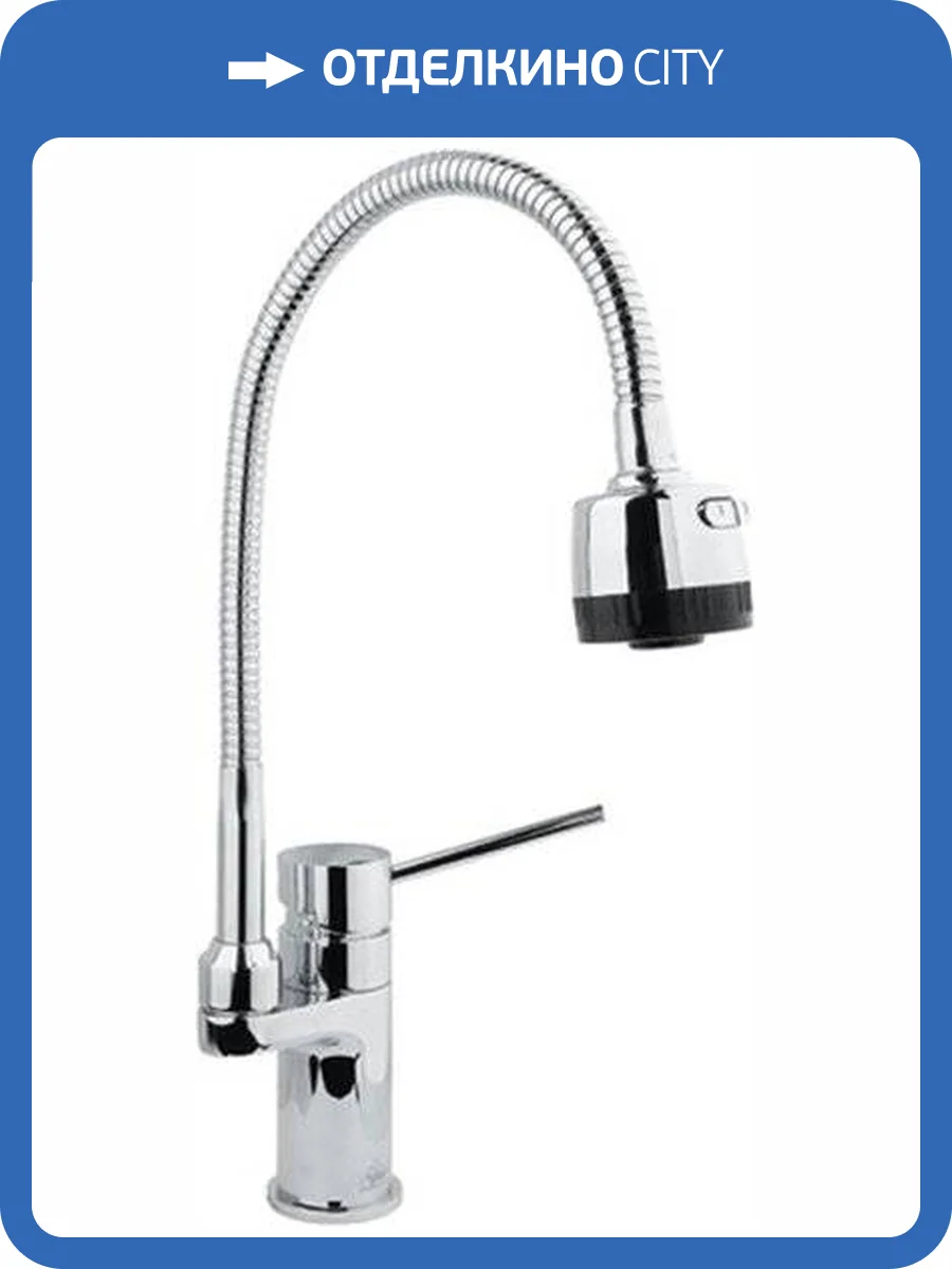 Смеситель для кухни Timo Saona 2308F chrome с гибким изливом фото 3