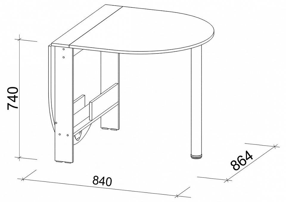 Стол-книжка МФ Jazz СТК 12Б СТК-12Б Белый фото 4