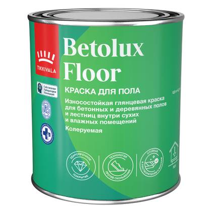 Краска для пола Tikkivala Betolux Floor глянцевая база A 0.9 л