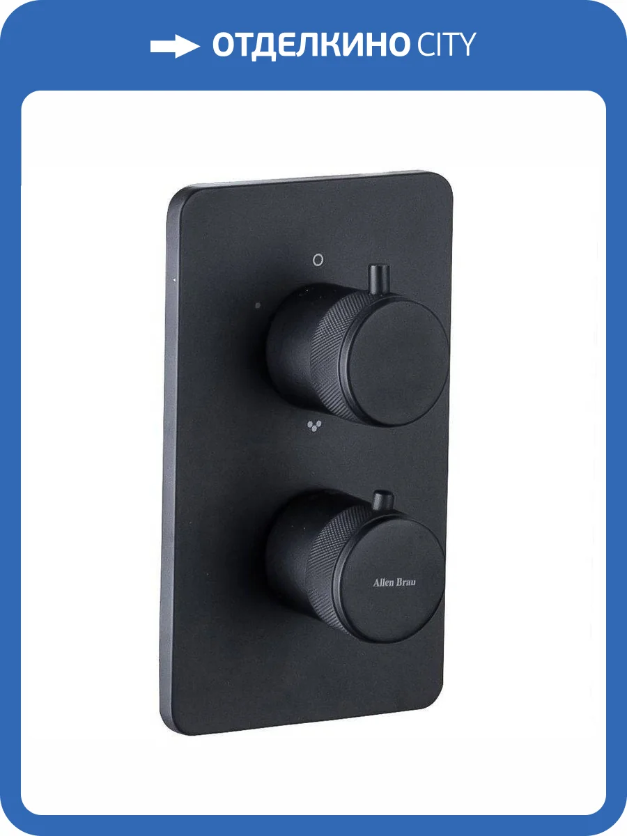 Смеситель для душа Allen Brau Priority 5.31314-31 V.3 термостатический, черный матовый фото 3