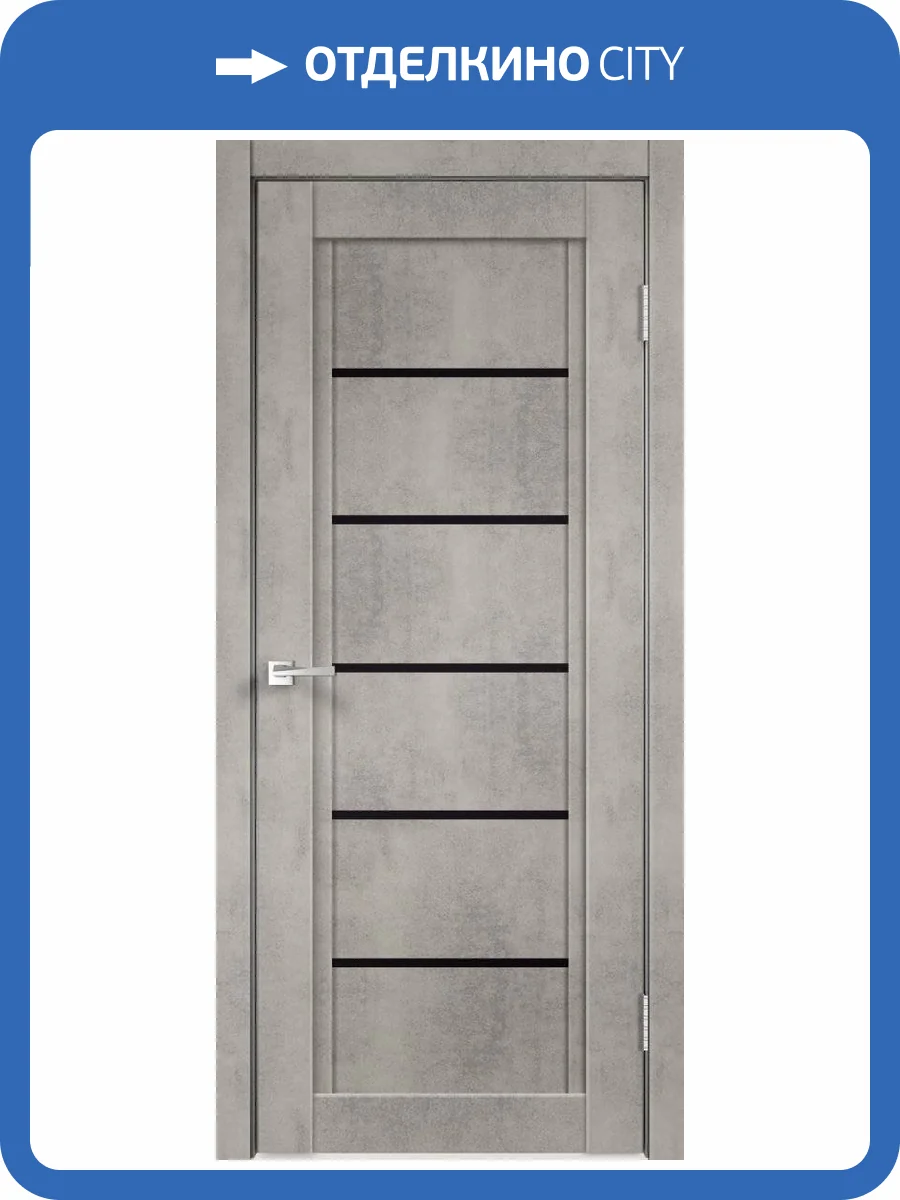 Дверное полотно экошпон VellDoris NEXT 1 VD820014 Лакобель черное 800x2000 фото 2