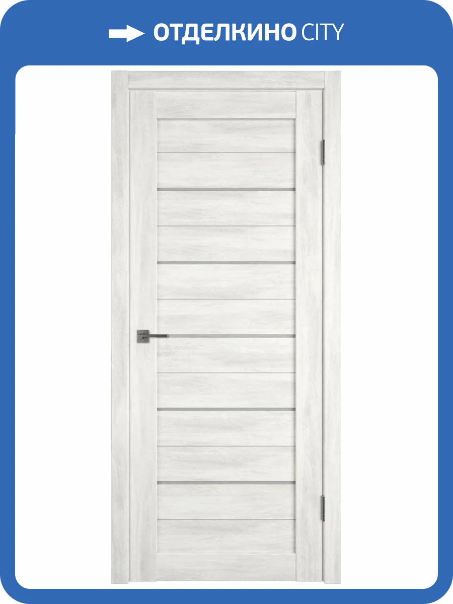 Межкомнатная дверь Владимирская Фабрика Дверей Atum 5 Nord Vellum стекло White Cloud 700x2000 фото 2