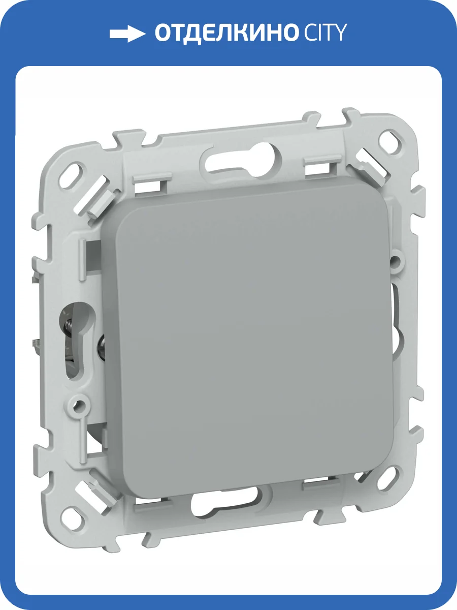 Выключатель 1-клавишный проходной IEK Flite FI-V12-0-10-1-K03 серый фото 7