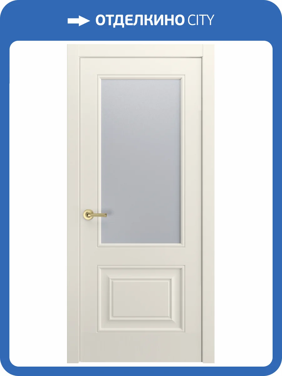 Межкомнатная дверь эмаль Milyana Версаль-1Ф остеклённая RAL9010 молочно-белый 800x2000 фото 2