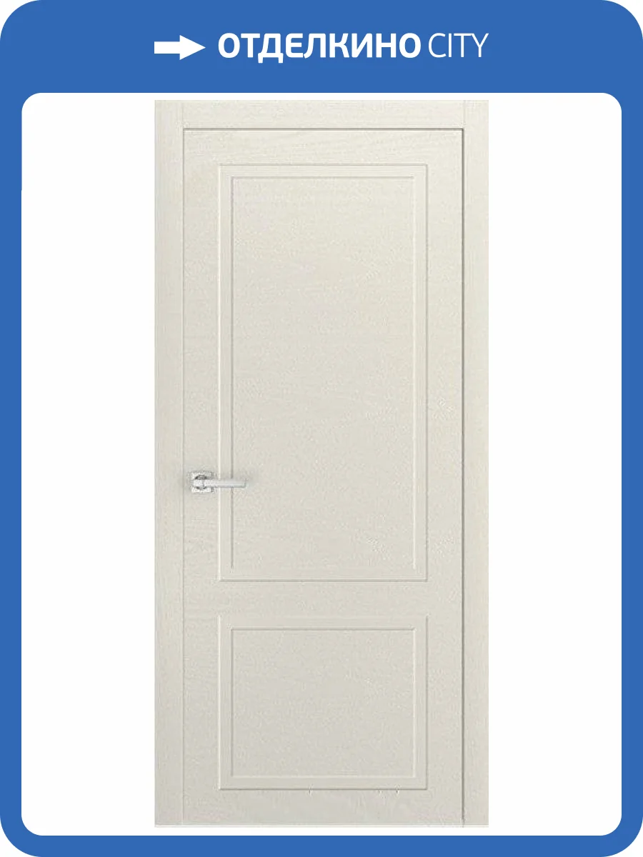 Межкомнатная дверь шпонированная Milyana ID LINE-2 глухая бьянко 900x2000 фото 2