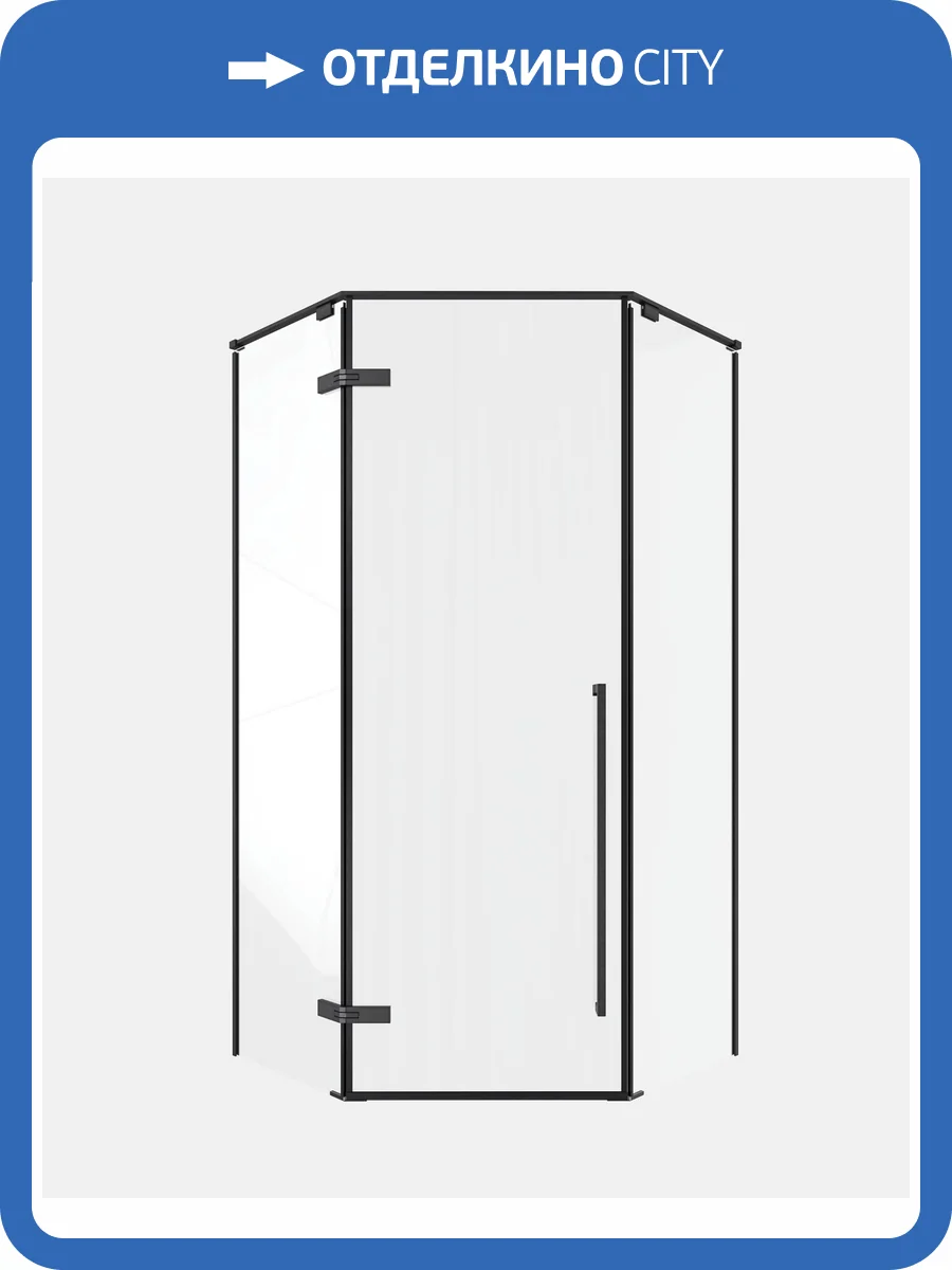 Душевой уголок Timo TTSSP-100/03C-8 профиль черный, стекло прозрачное, 100x100x200 фото 4