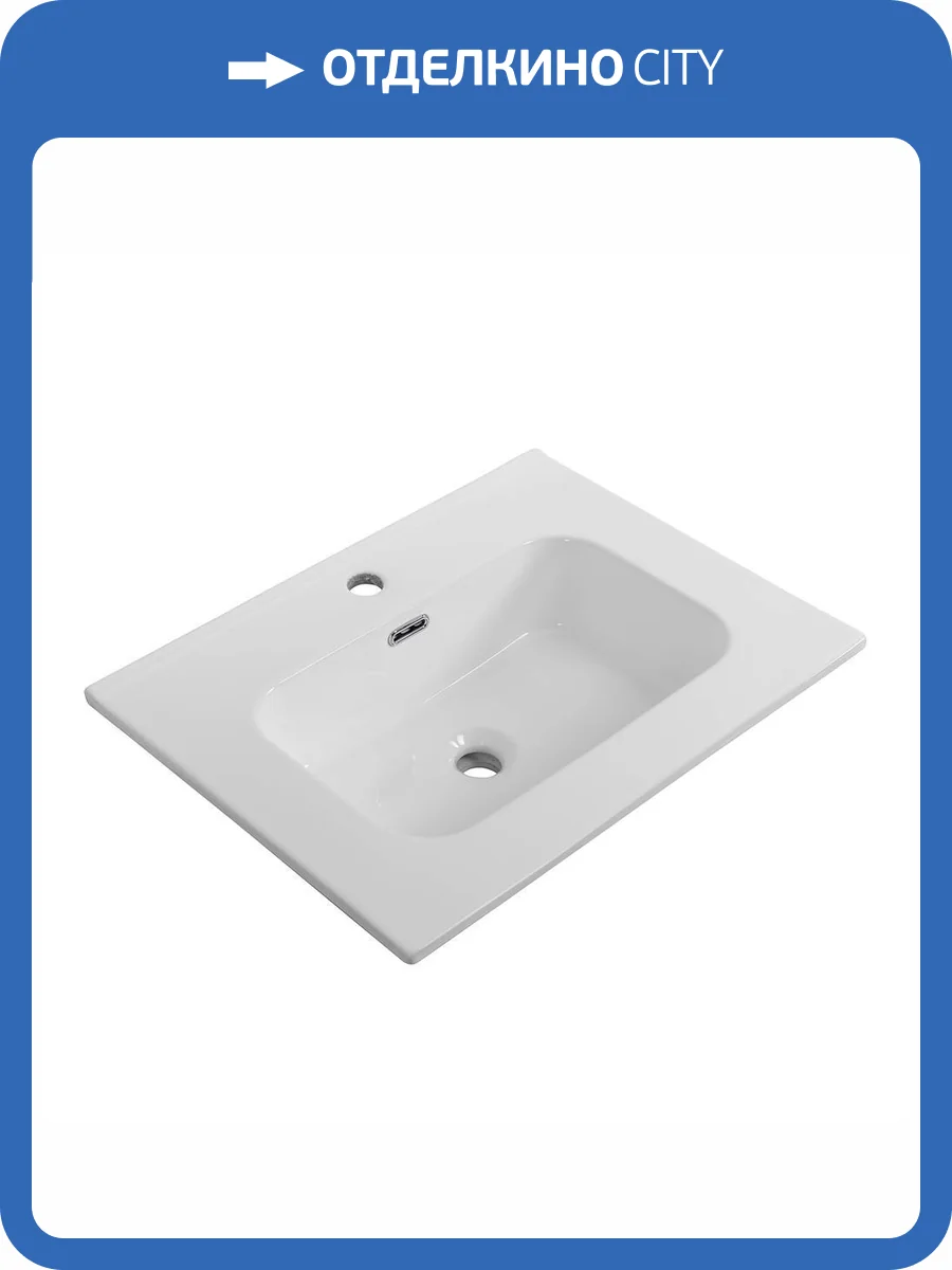 Раковина Cezares Duet CZR-8095-60 60 см, белая глянцевая фото 7