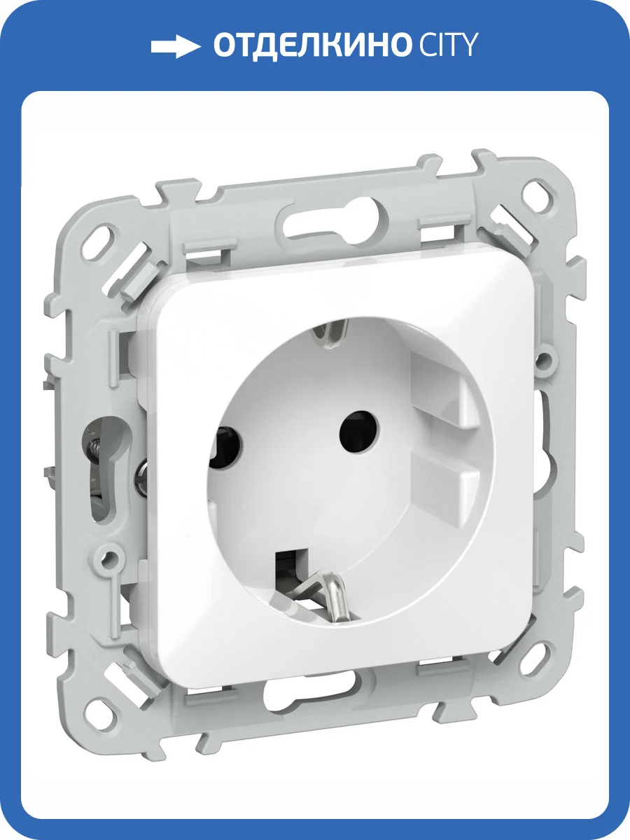 Розетка 1-местная с заземлением и шторками IEK Flite FI-R14-16-1-K01 белый фото 7