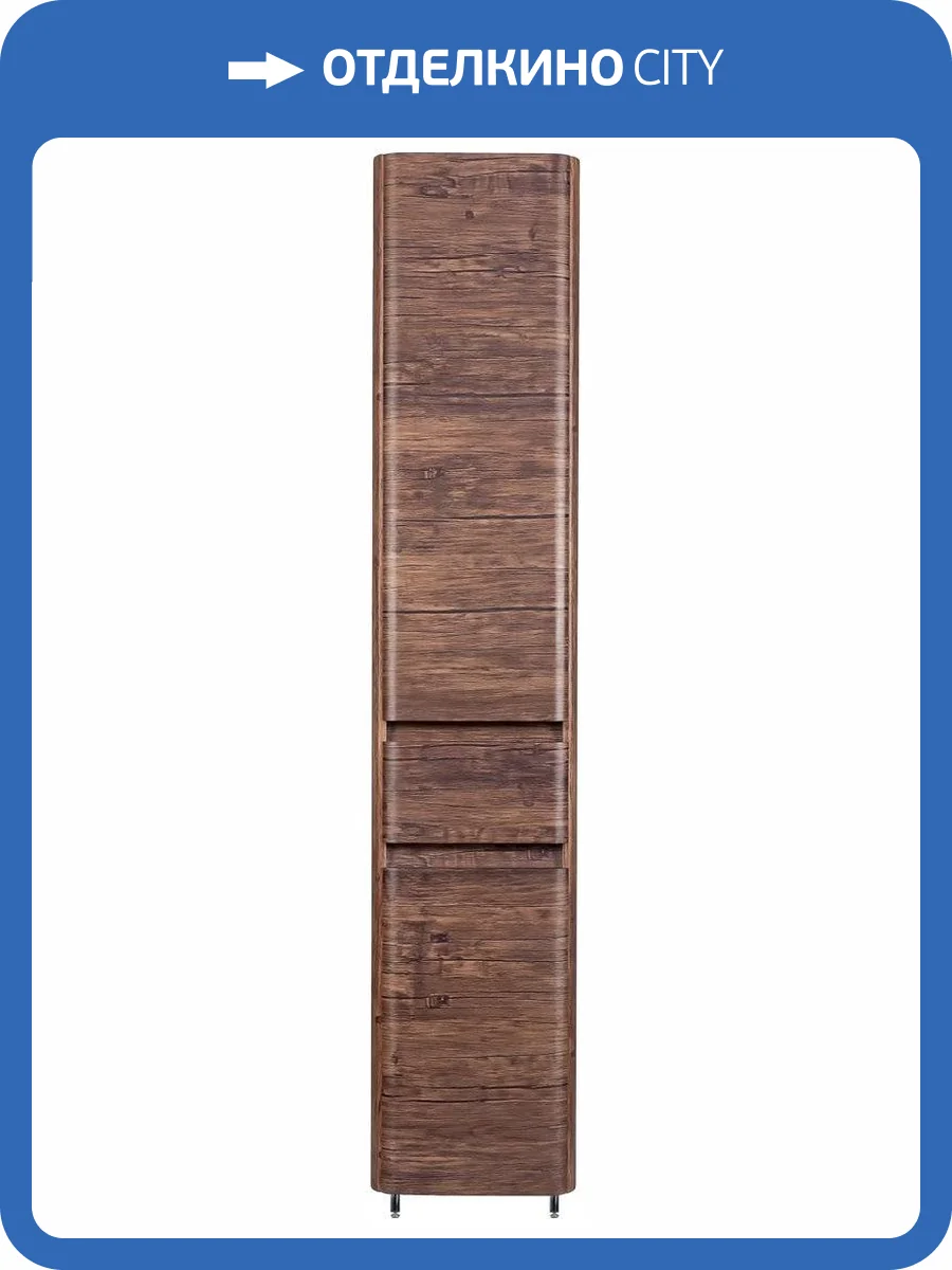 Шкаф-пенал Style Line Атлантика 35 Люкс Plus, с бельевой корзиной, старое дерево фото 9