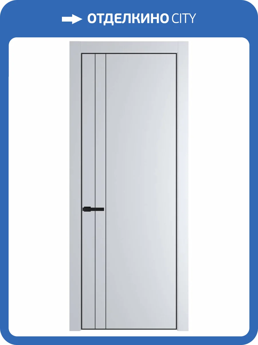 Межкомнатная дверь Profil Doors 12 PE полотно Вайт, кромка алюминиевая с четырех сторон черная, алюминиевый молдинг 3мм 800x2000 фото 2
