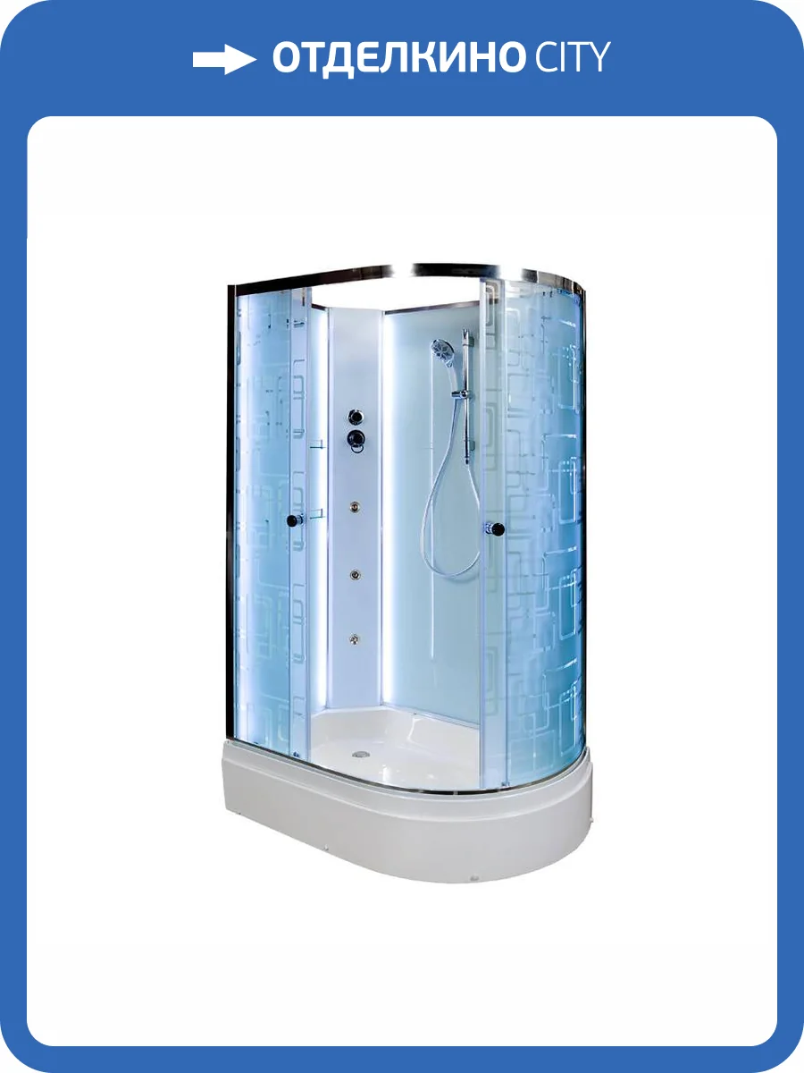 Душевая кабина AvaCan EM2712LNLED+GM с подсветкой и гидромассажем, 120x80x210 фото 14