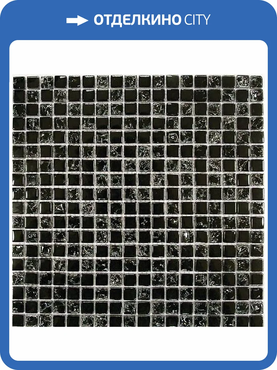 Мозаика Bonaparte Strike Black (1.5x1.5) 30x30 фото 2