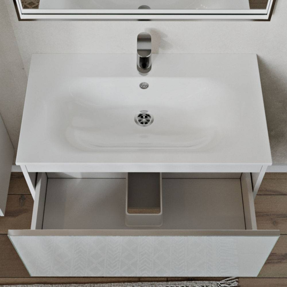 Тумба с раковиной Terminus Vega VEG10801900301OSL белый, 80x38 фото 2