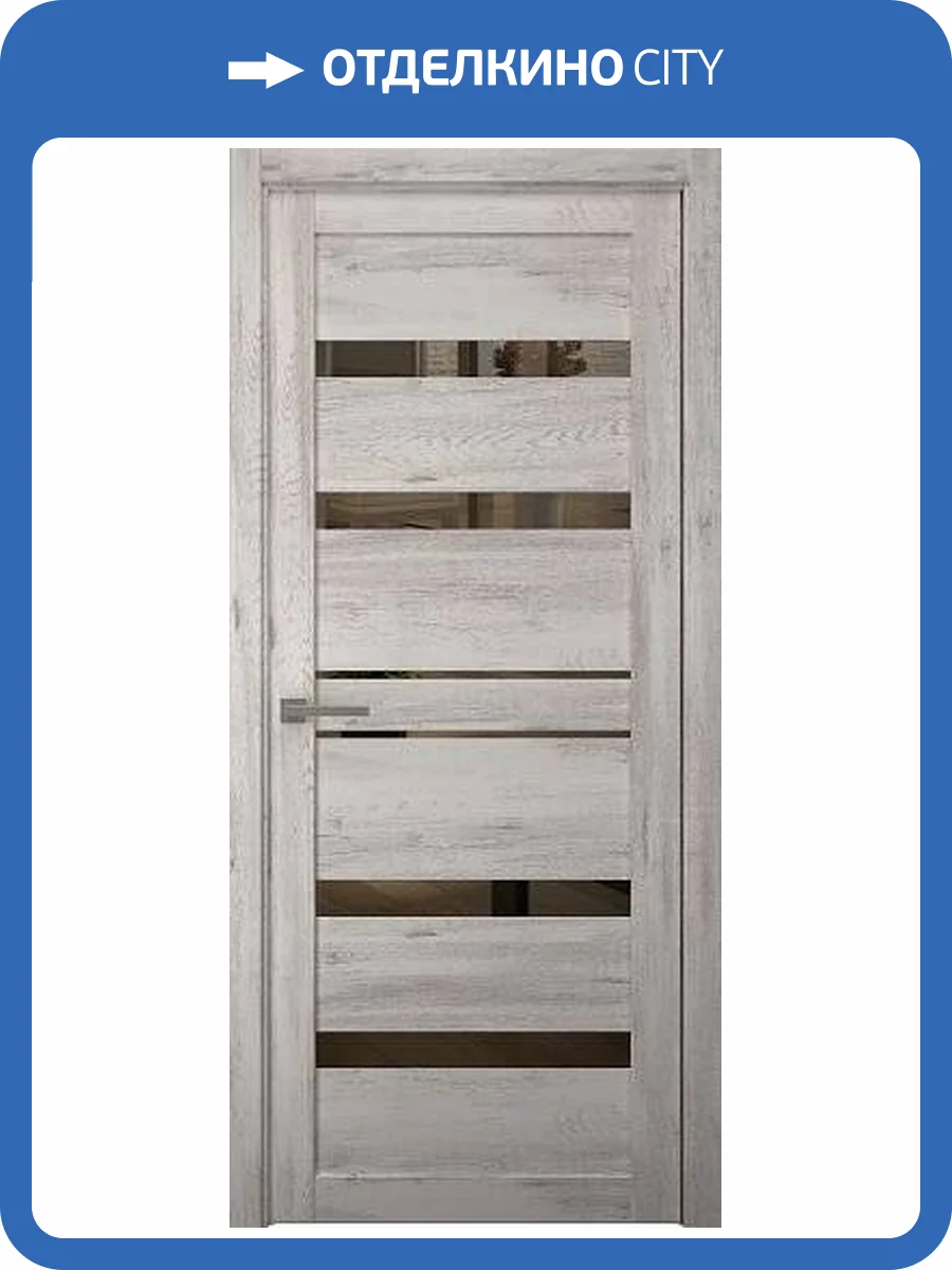 Межкомнатная дверь Albero Мегаполис Дрезден полотно Ель альпийская, стекло зеркало 900x2000 фото 2