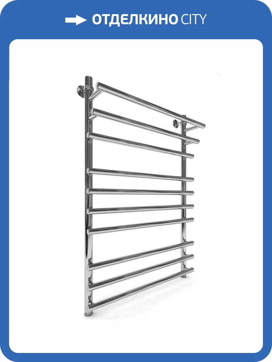 Полотенцесушитель водяной Indigo Just Shelf LJSHW100-60 100x65 Серебристый фото 2