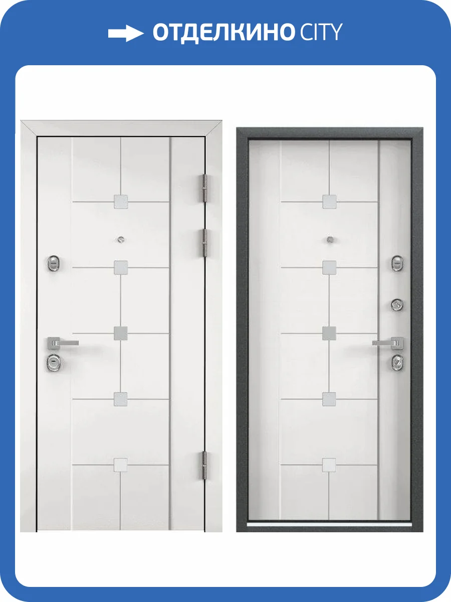Входная стальная дверь Torex PROFESSOR-4+ 02 PP 221756 Белый (арт. КТ Белый)/Белый (арт. КТ Белый) 2000x880 фото 2