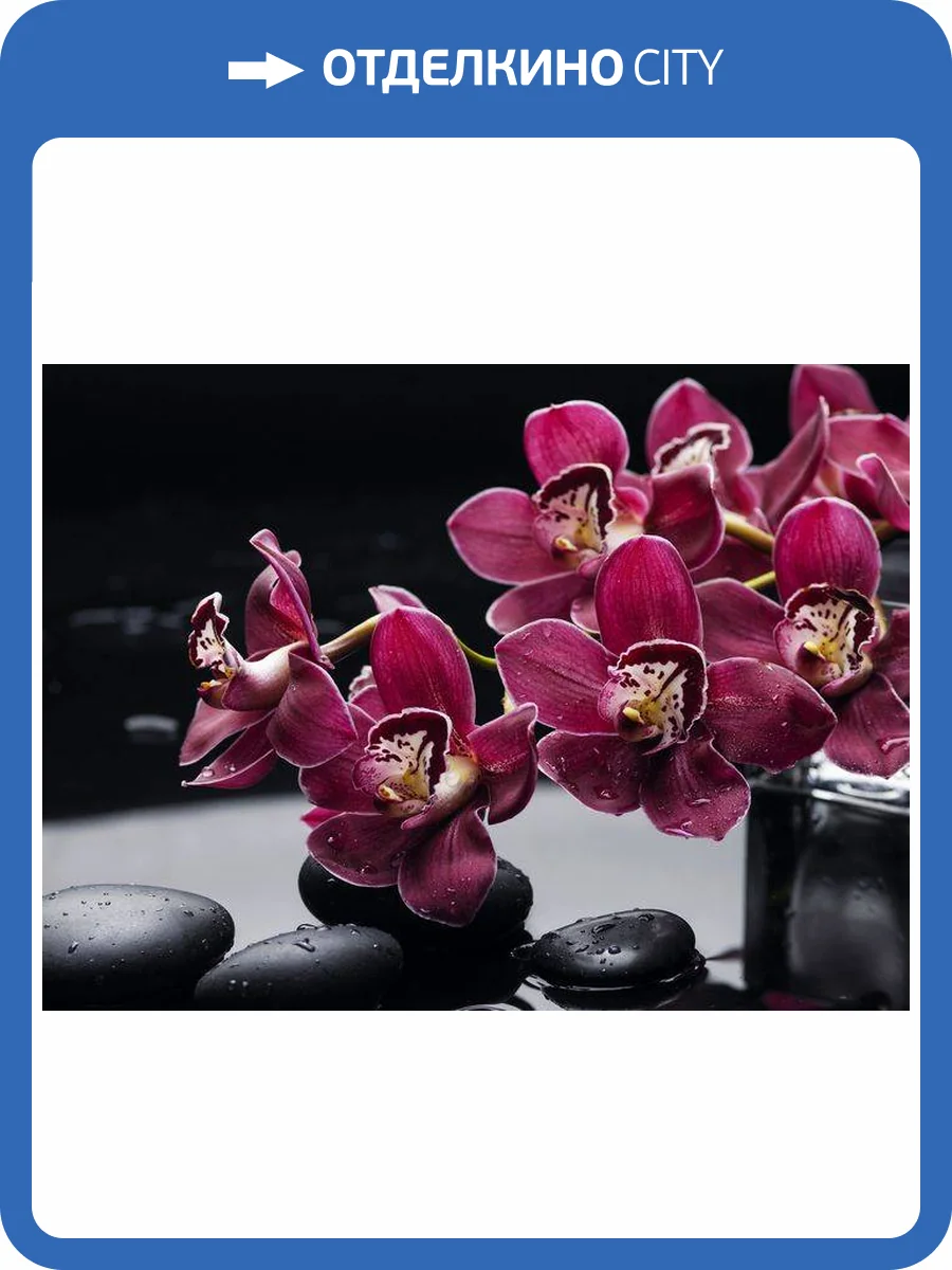 3D Фотообои Artegrafico «Бордовые орхидеи» ORH015 акварель фото 2