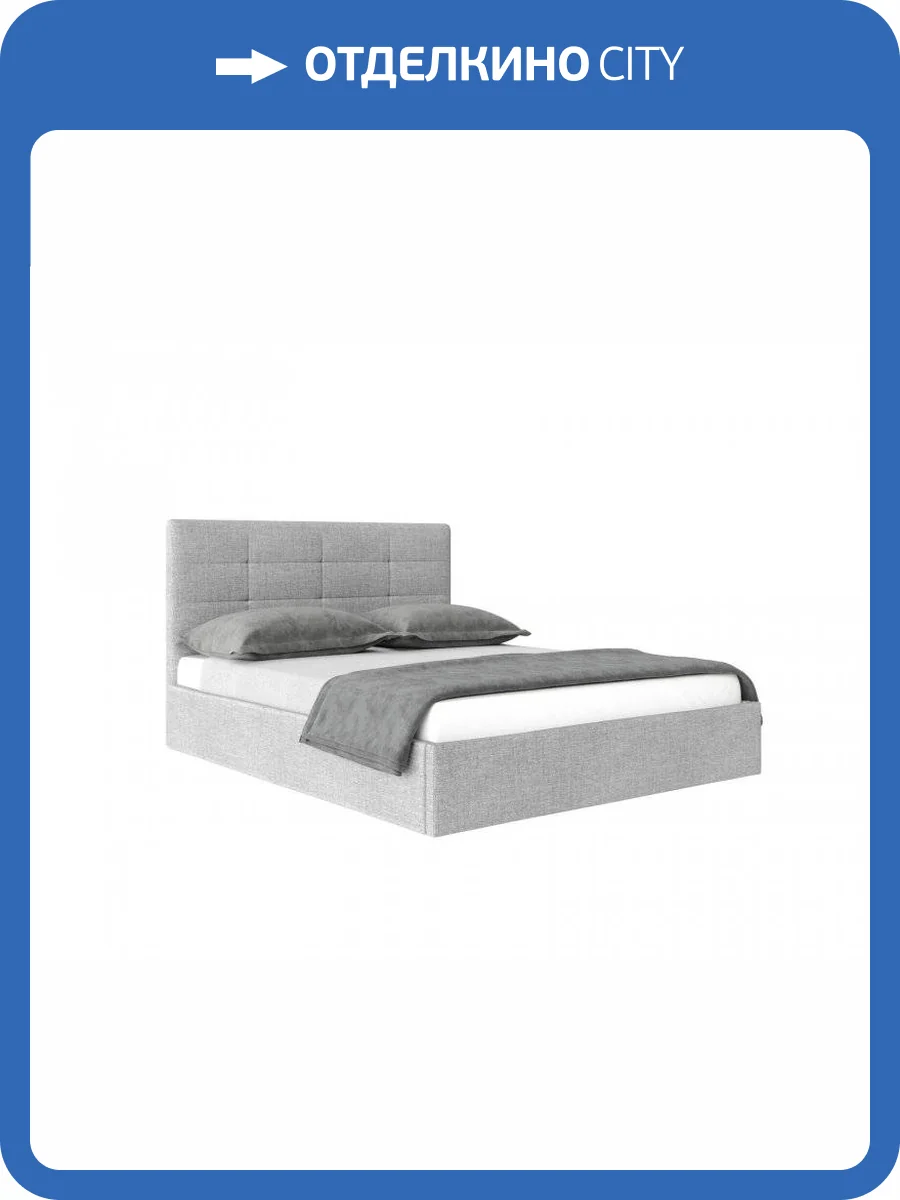 Кровать НК-Мебель Соната 72305104 1600х2000 рогожка серая фото 2