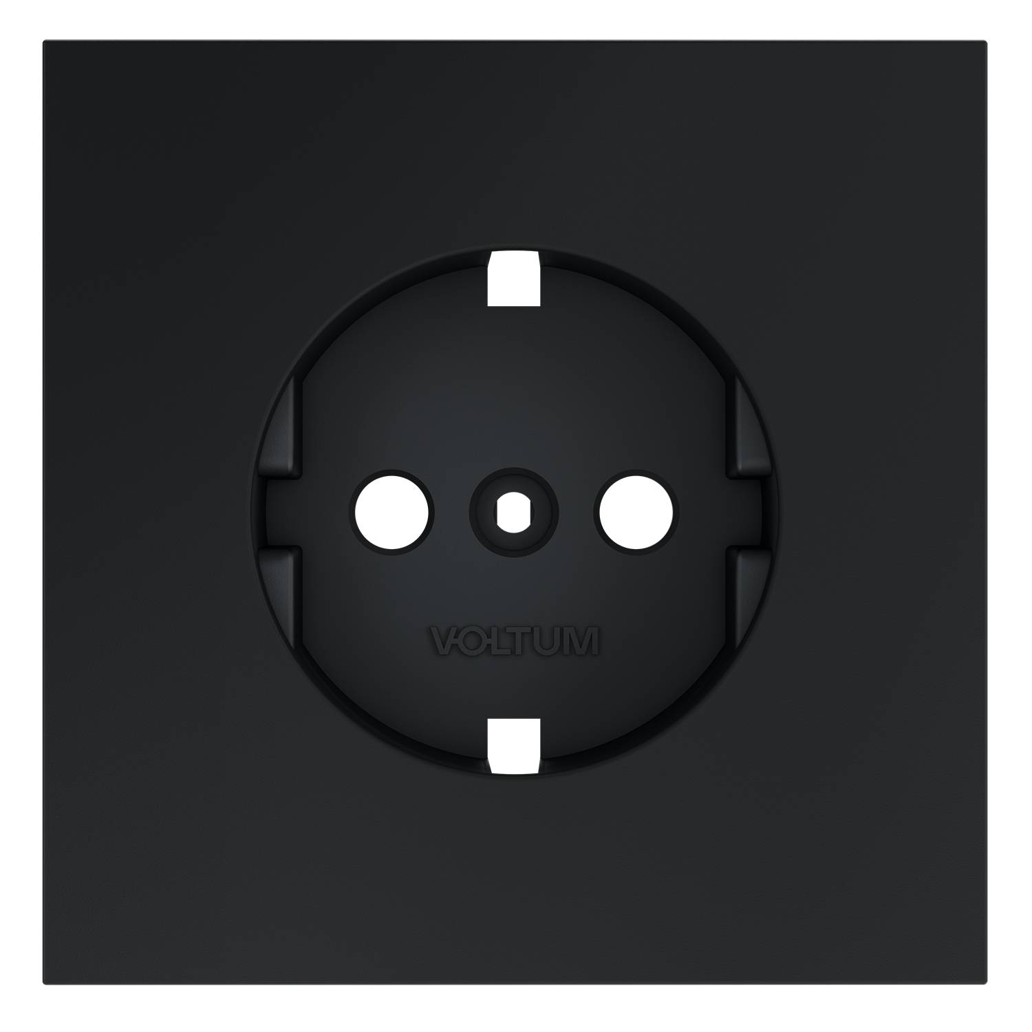 Лицевая панель для розетки с заземлением Voltum S70 VLS000607 графит фото 2
