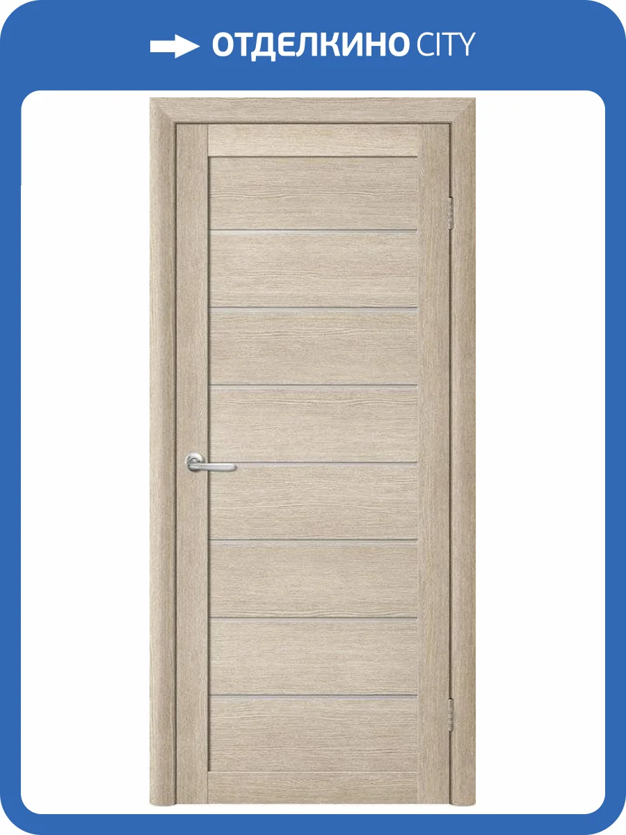 Межкомнатная дверь Albero Т-1 остеклённая акация кремовая мателюкс 600x2000 фото 2