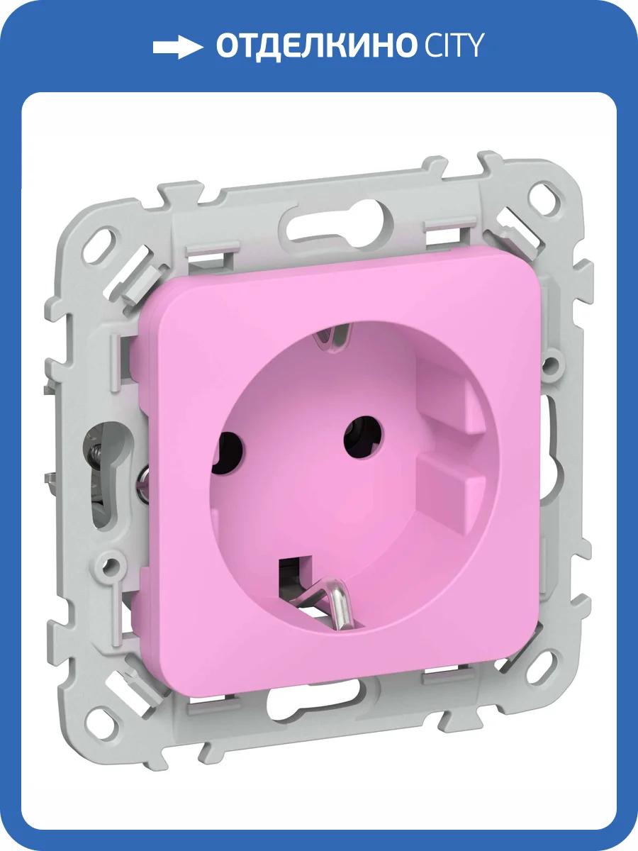 Розетка 1-местная с заземлением IEK Flite FI-R11-16-K99 пурпурный фото 2