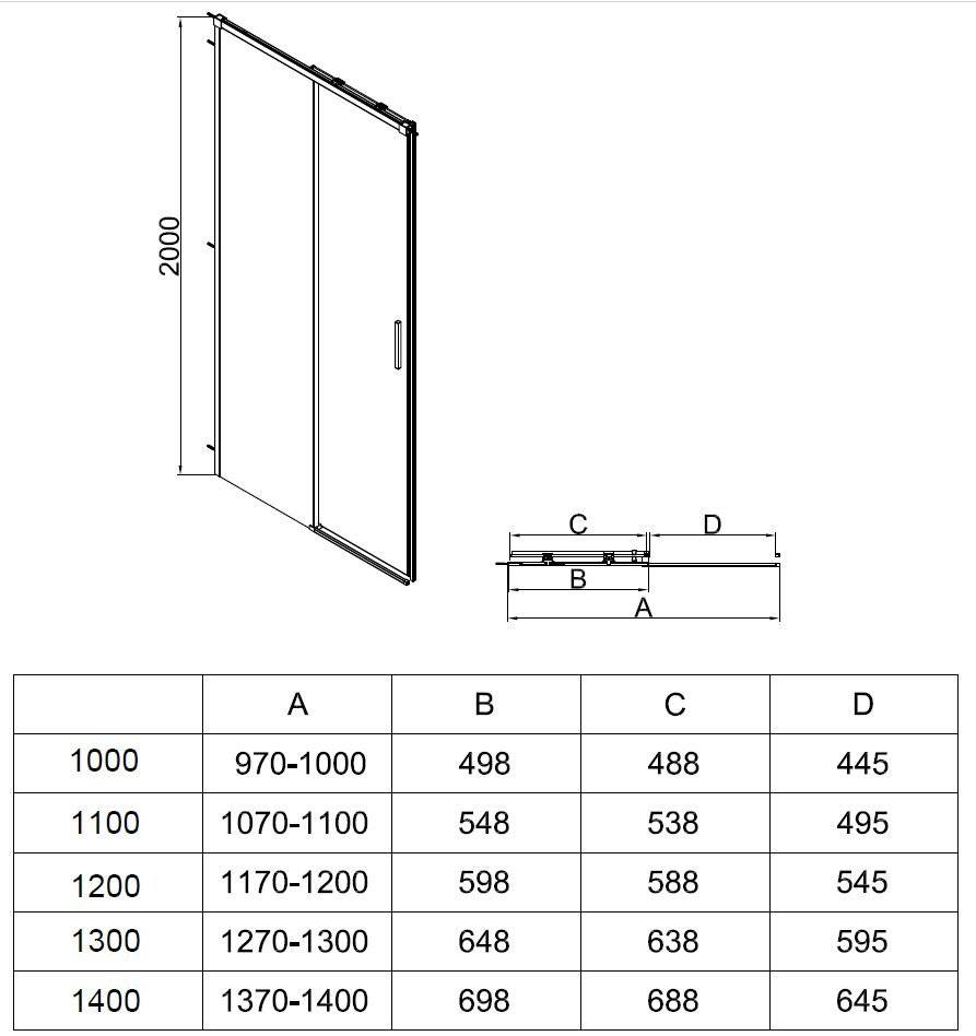 Душевой уголок Vincea Soft 2 VSR-3SO29013CLB профиль черный, стекло прозрачное, 130x90x200 фото 11
