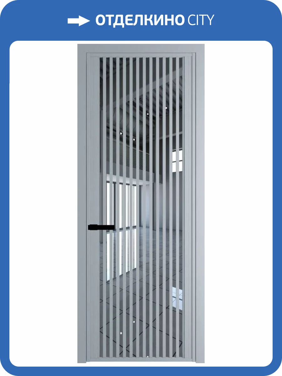 Межкомнатная дверь Profil Doors 3 AGP цвет профиля Серебро, стекло безопасное 6 мм зеркало 800x2000 фото 2