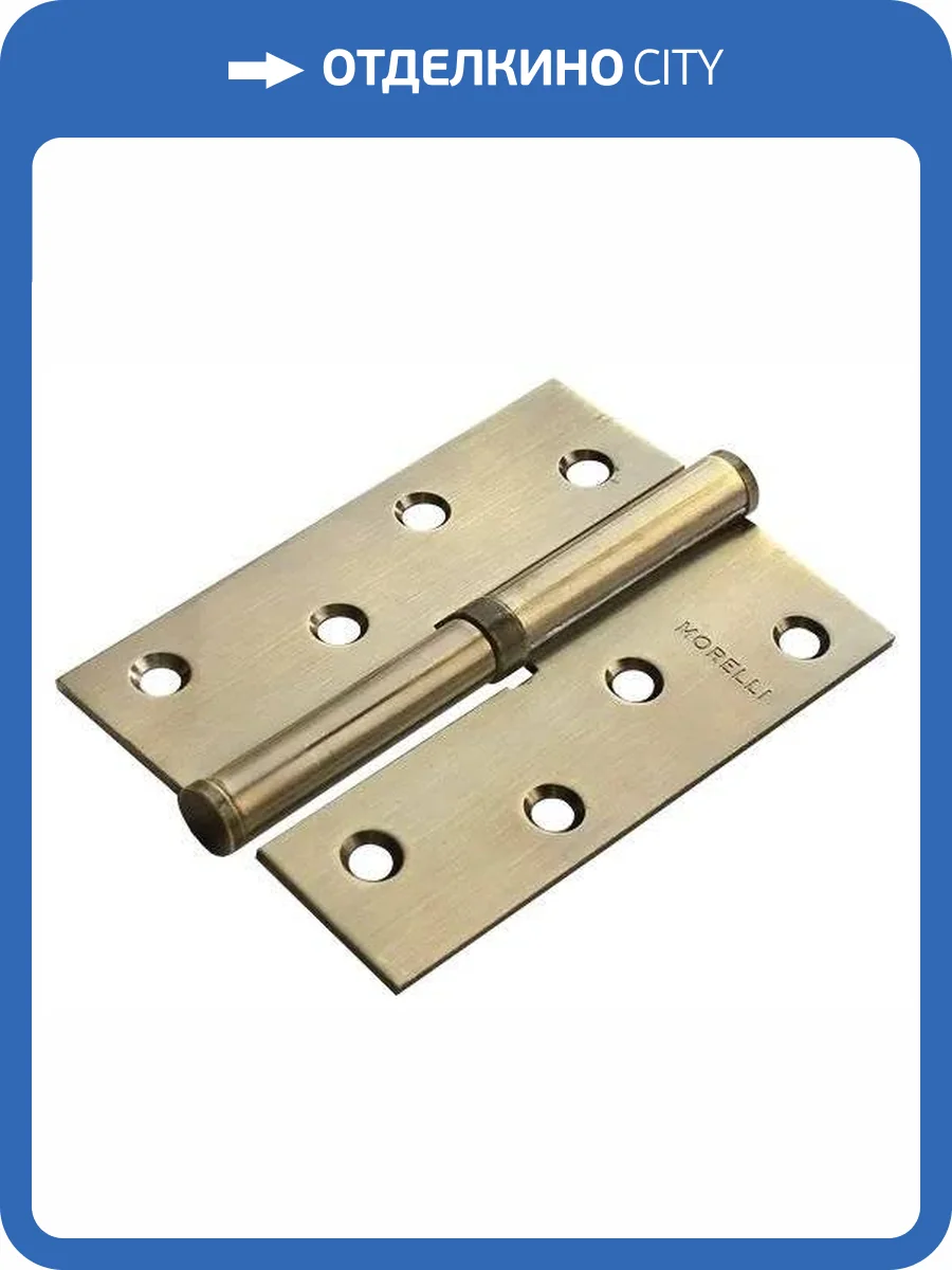 Петля Morelli MSD 100X70X2.5 AB L бронза, левая, врезная фото 3