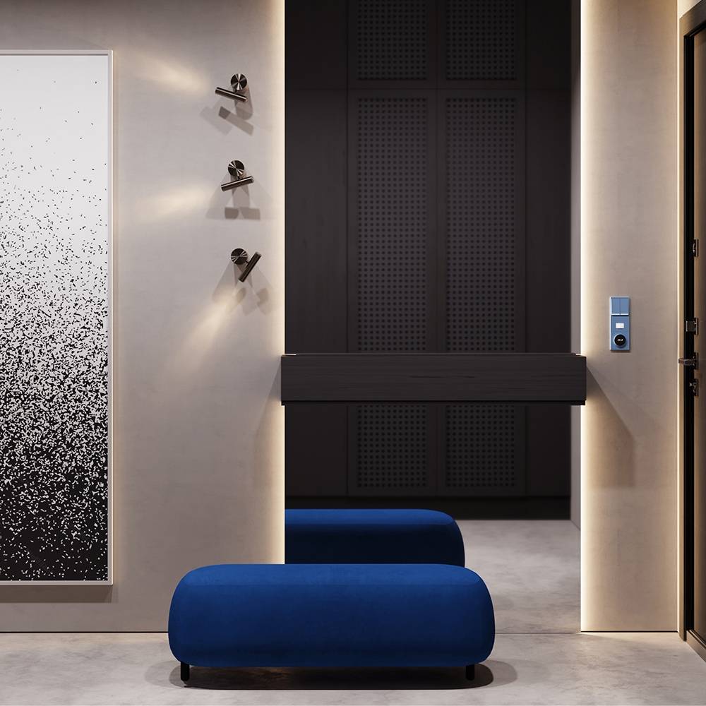 Клавиши для 2-клавишного выключателя с подсветкой Voltum S70 VLS000415 деним фото 6