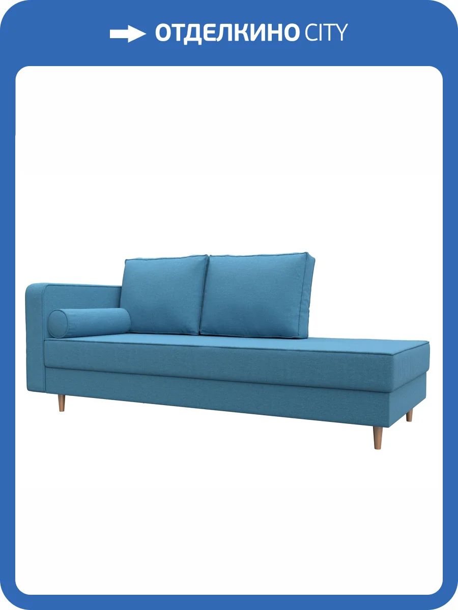 Кушетка Лига Диванов Прайм 125778L амур голубой, левая фото 8