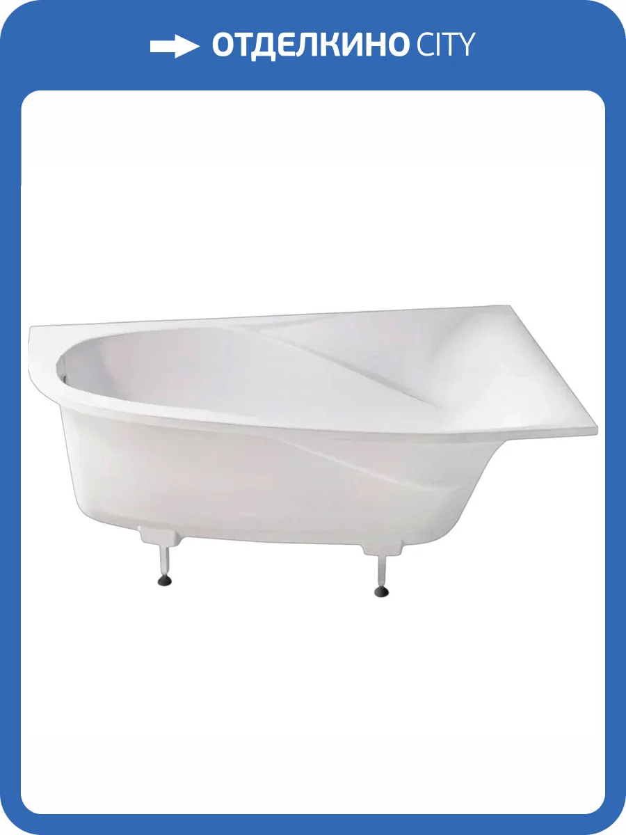 Ванна из искусственного камня Астра-Форм Селена Solid Surface 01010081 170x100 правая, белая матовая фото 4