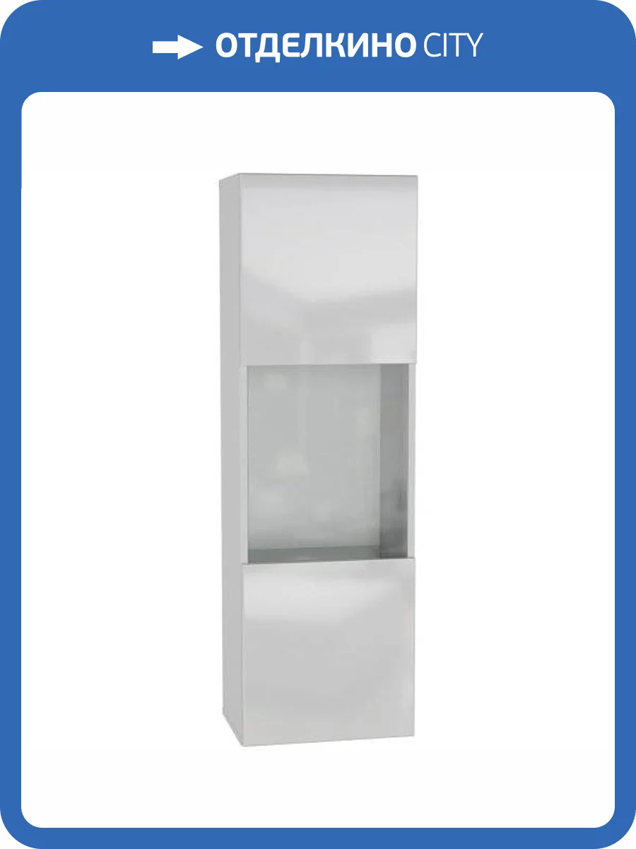 Шкаф навесной НК-Мебель Point ТИП-22 Белый/Белый глянец 71774440 фото 3