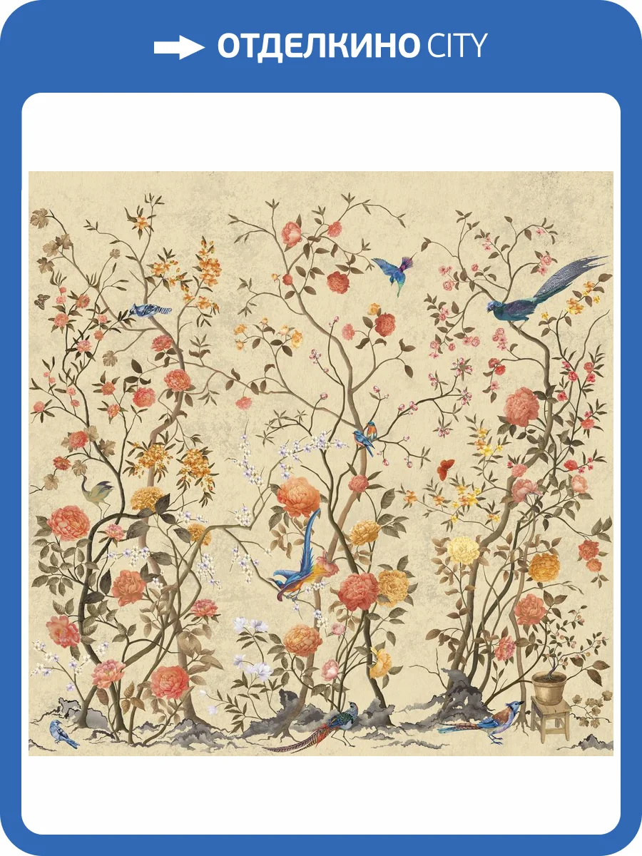 Бесшовные Eco обои Ortograf Flora 31243 Spring melody Холст ОЕ-Х фото 2