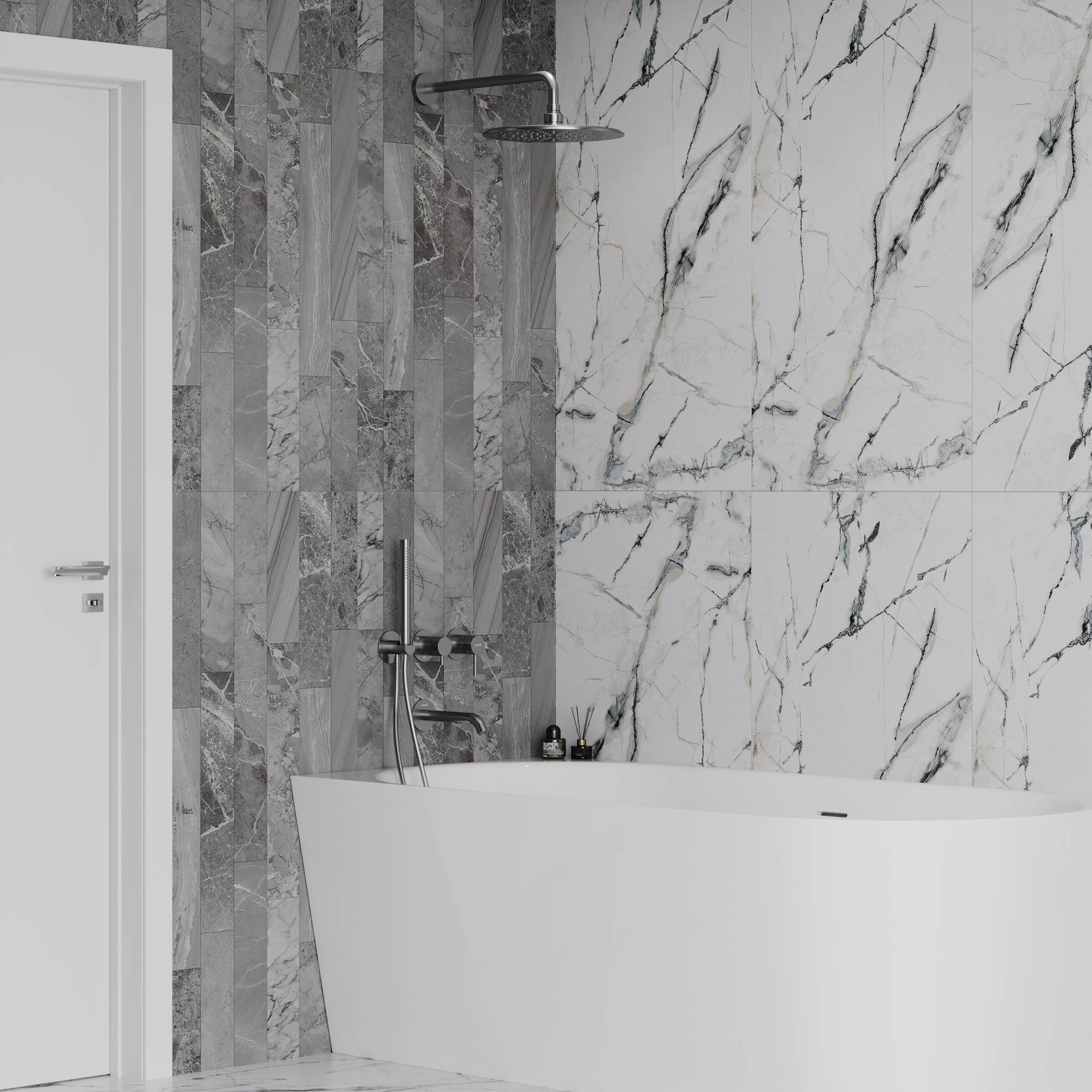 Душевой комплект AQUAme AQM8408GM темный металл фото 5