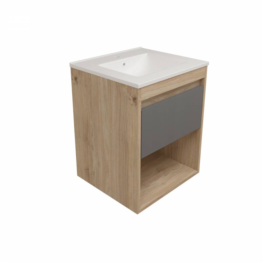 Фасад для тумбы Watersense Milana W00954 графит, 50 см