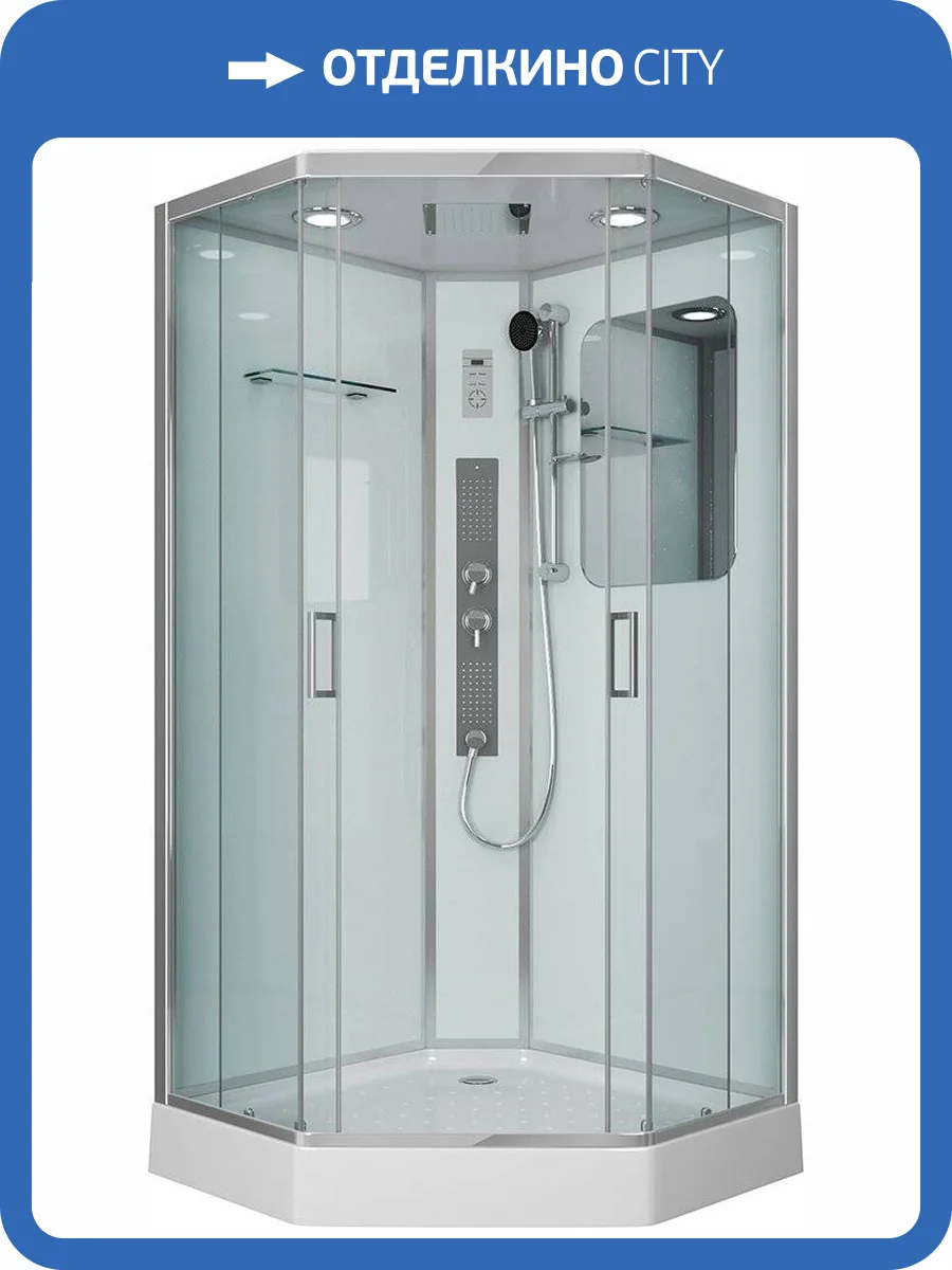 Душевая кабина Niagara Premium NG-6002-01GD 100х100х220, с низким поддоном фото 4