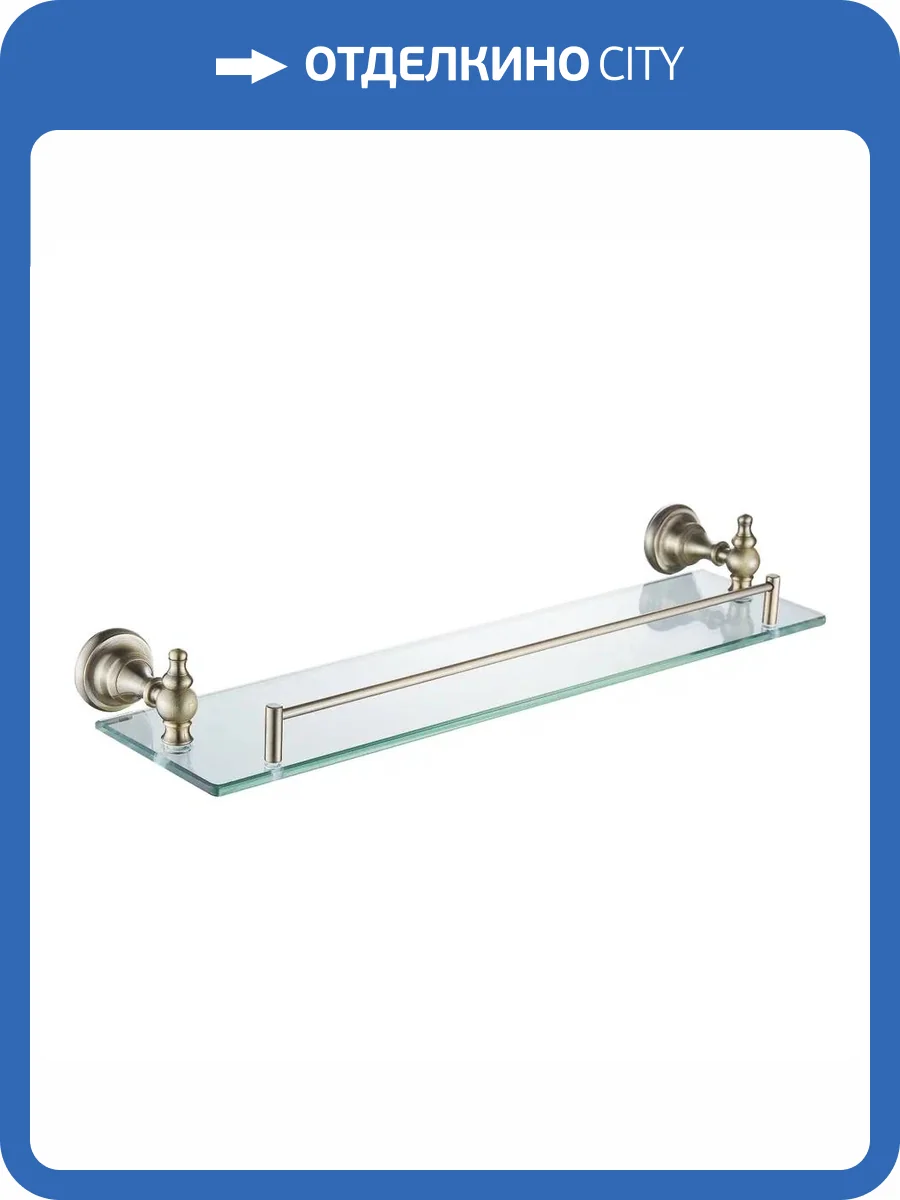 Полка Rose RG1119Q стеклянная, бронза фото 3