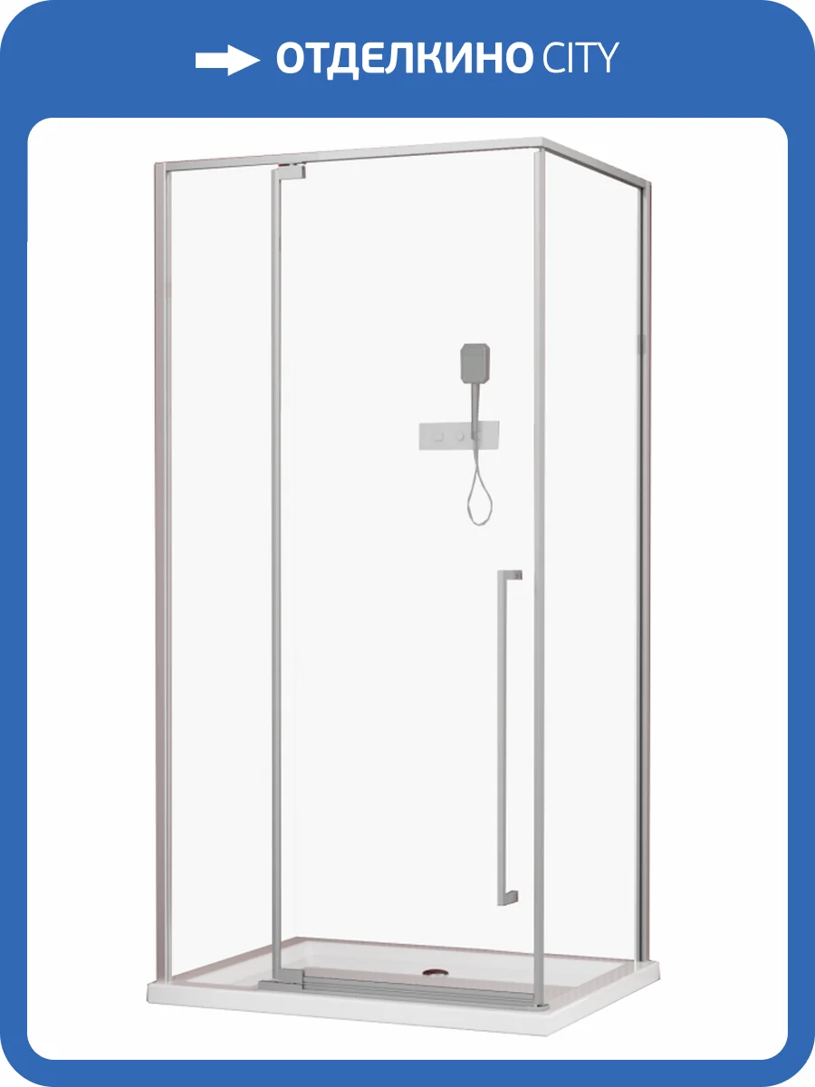 Душевой уголок Esbano ESA-128PS-C профиль хром глянцевый, стекло прозрачное, 80x120x195 фото 4