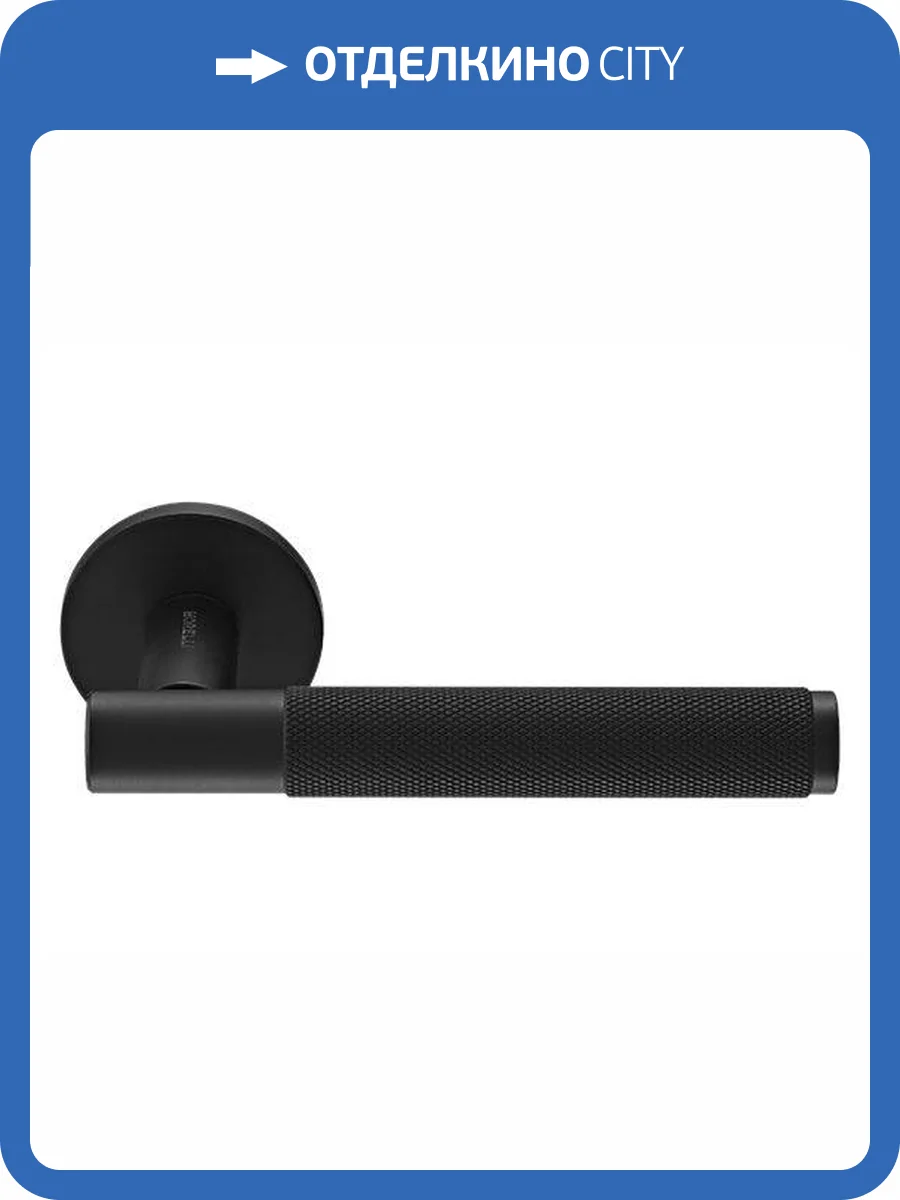 Дверная ручка Morelli AZRIELI MH-57-R6T BL черный, на круглой розетке 6 мм фото 4