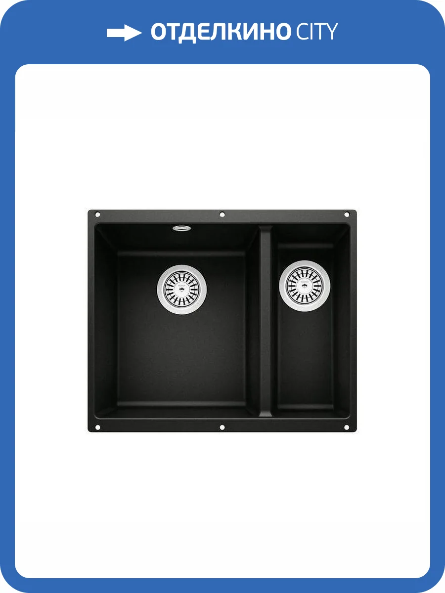 Мойка кухонная Blanco Rotan 340/160-U 526096 черный фото 4