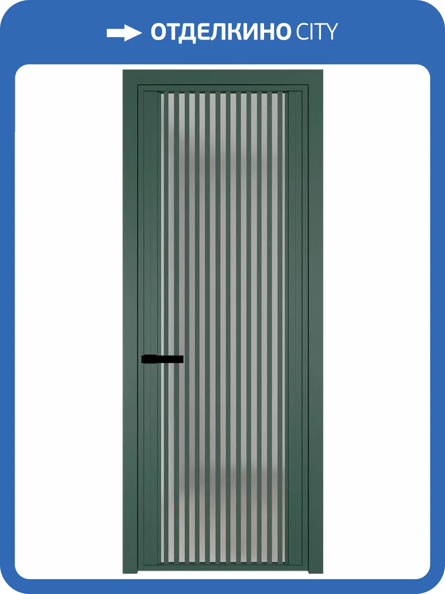 Межкомнатная дверь Profil Doors 3 AGP цвет профиля Зеленый воск, стекло безопасное 6 мм матовое 600x2000 фото 2
