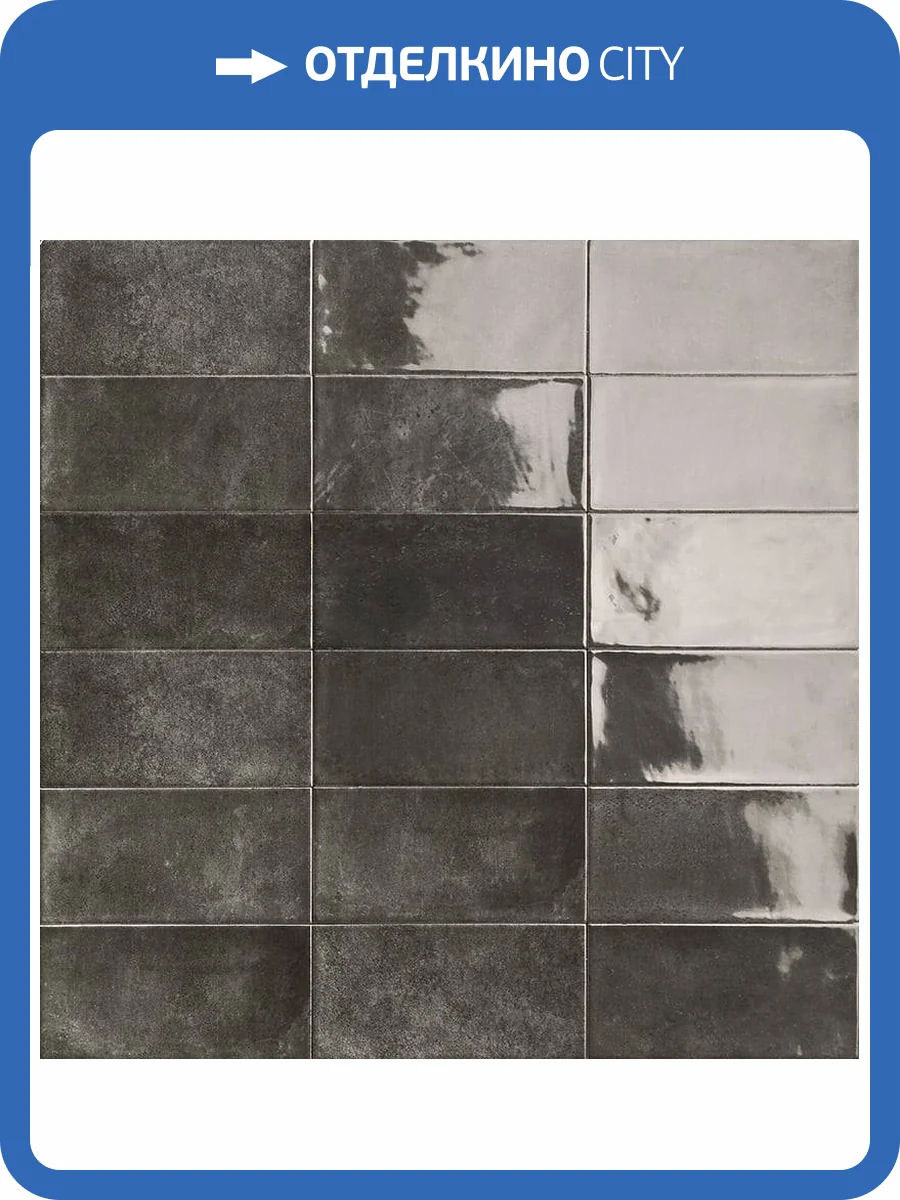 Керамическая плитка Mainzu Camden Rev. Nero 10x20 фото 3