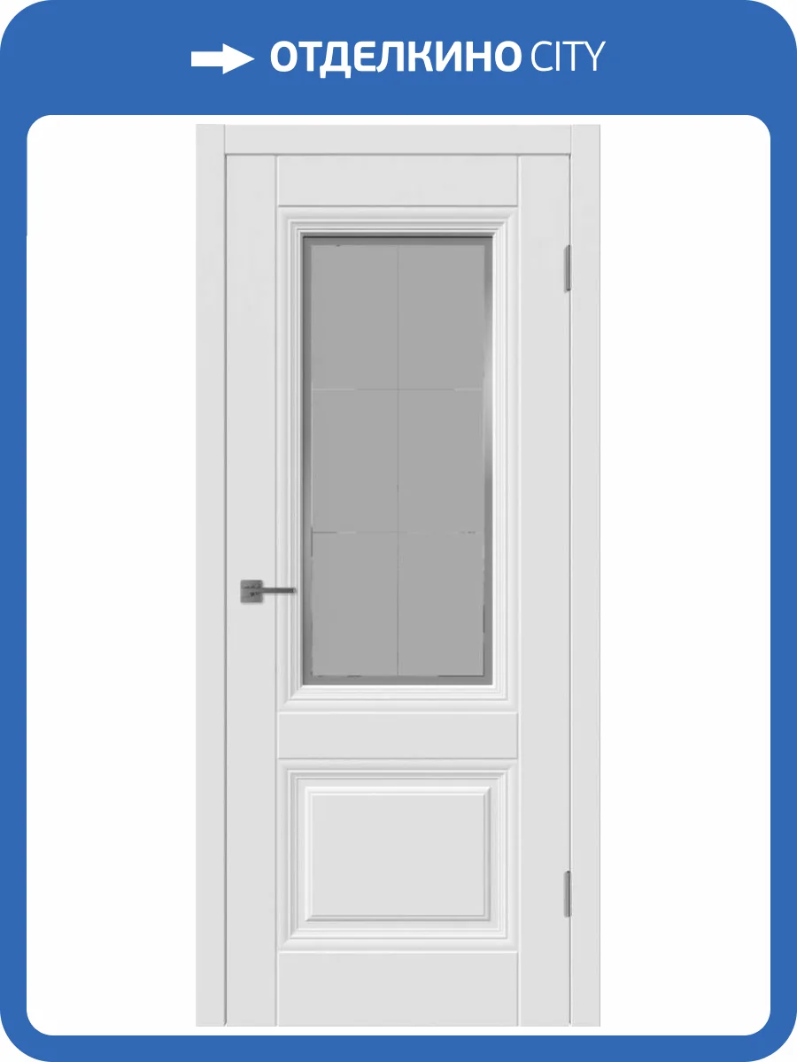 Межкомнатная дверь Владимирская Фабрика Дверей Barcelona 2 Polar стекло Art cloud cross 600x2000 фото 2