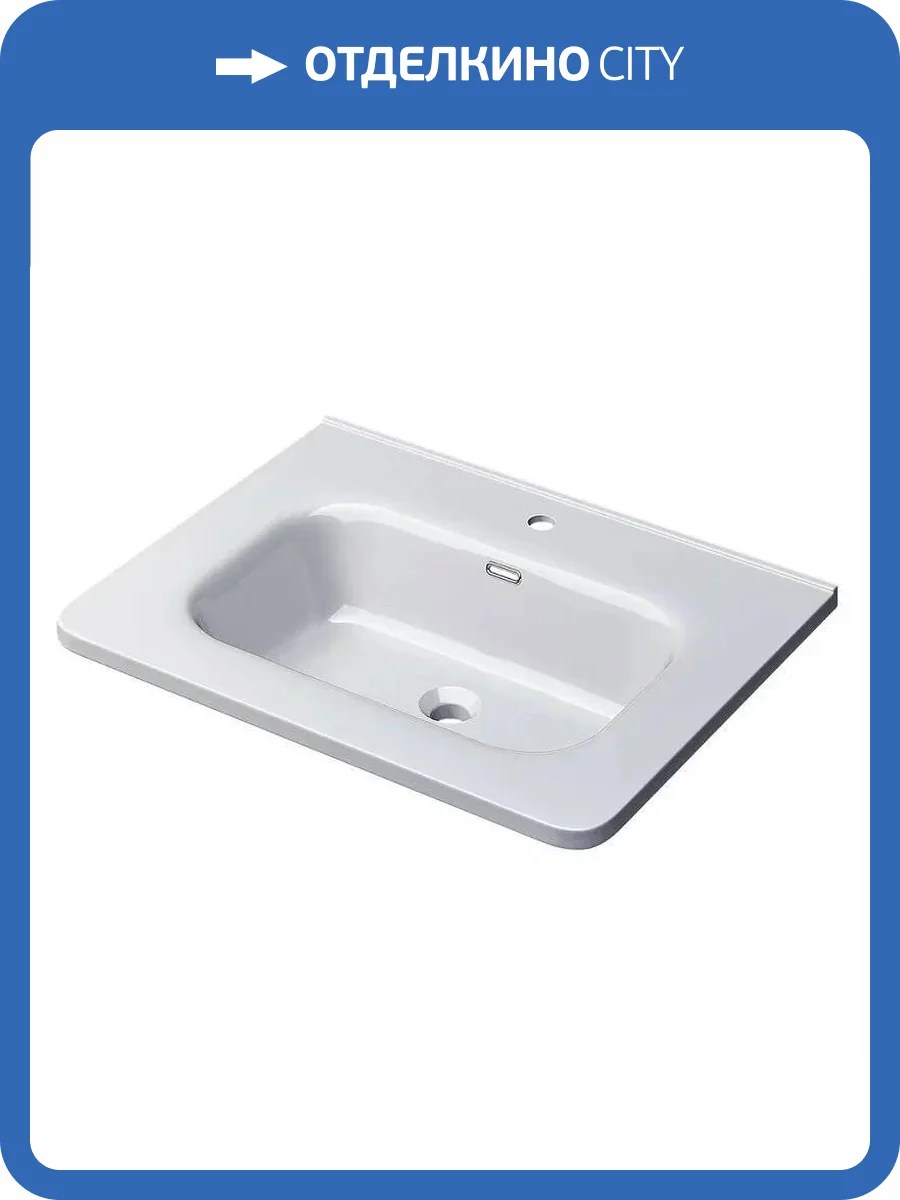 Раковина Uperwood Monica RMonica60wg 60 см, белая глянцевая фото 6