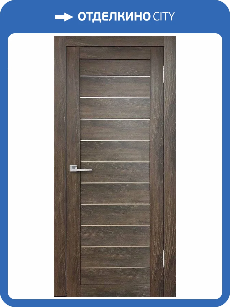 Межкомнатная дверь Verda ПВХ Бавария 04, остеклённая, дуб шале корица 600x2000 фото 2