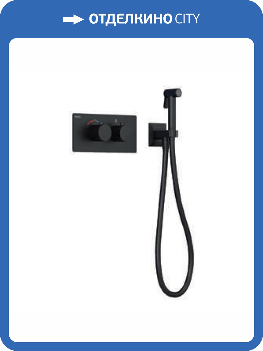 Гигиенический душ Teska Lio Teo TS6208 черный, встраиваемый, со смесителем фото 2